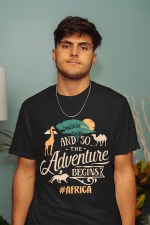 And So The Adventure Begins, Africa Travel Shirt - Image 2