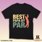 Best Papa By Par, Vintage Old Style Golf Dad Shirt