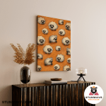 Cute White Flock Of Sheep Canvas Poster - Image 2