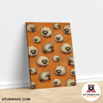 Cute White Flock Of Sheep Canvas Poster - Image 4