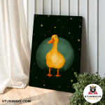 Cute Yellow Duck On The Hill Canvas Poster - Image 3
