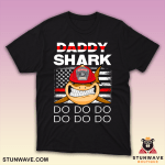 Daddy Shark Do Do Do, American Firefighter Dad Shirt
