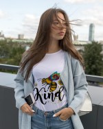 Hippie Bee, Be Kind Love Peace Shirt - Image 3