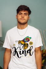 Hippie Bee, Be Kind Love Peace Shirt - Image 2