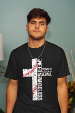 Love God Shirt, All I Need Today Is A Little Bit Of Baseball And A Whole Lot Of Jesus - Image 2
