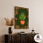 The Cute Grass Cup Of Tea Canvas Poster - Image 2
