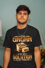 Funny Organ Player T-Shirt – Music Is My Therapy Shirt Gift - Image 2