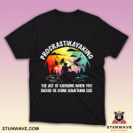 Funny procrastination kayaking t-shirt for outdoor adventure lovers, perfect gift idea for men and women