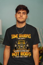Real Grandpas Build Hot Rods T-Shirt for Car Lovers & Mechanics - Image 2