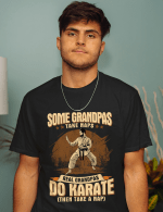 Funny Grandpa Karate T-Shirt – Real Grandpas Do Martial Arts Gift - Image 2