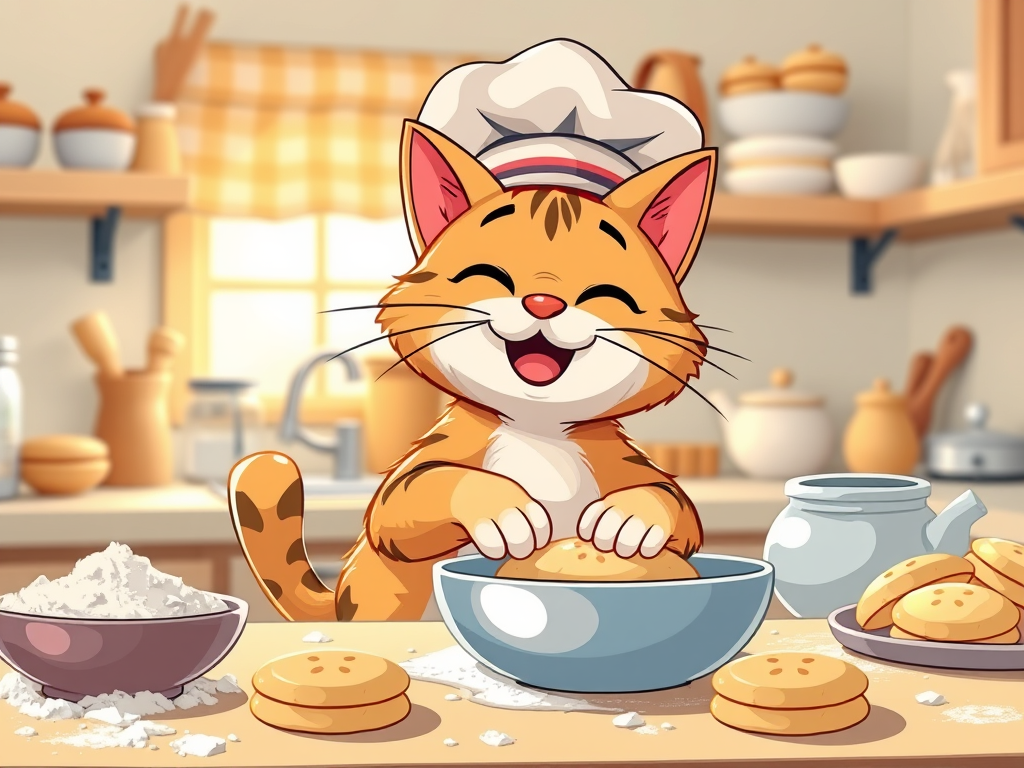 🍪 Funny Cat Chef Shirt – The Cute Cooking Kitty Baking Biscuits Tee You ...