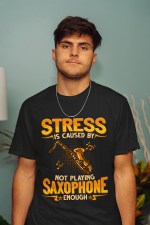 Funny Saxophone Shirt for Musicians, Stress Relief Music T-Shirt - Image 2