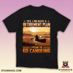 Funny canoeing retirement plan shirt for outdoor adventure lovers.