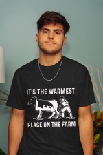 Warmest Place On The Farm Cow Shirt, Cute Farmer Tee Gift - Image 2