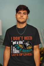 Gamer Lives Tee – Retro Gaming Shirt for Players With Extra Lives - Image 2